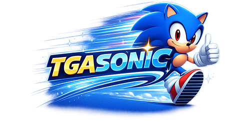โลโก้ tgasonic บนพื้นหลังสีทองหรูหรา